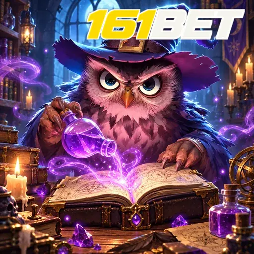 161BET — ilustração de uma coruja com livro mágico