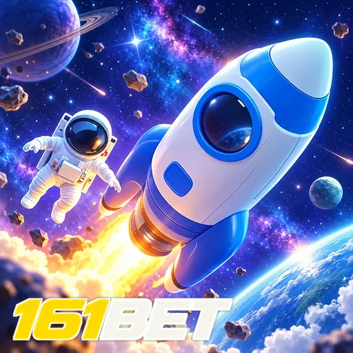 161BET — ilustração de um foguete no espaço