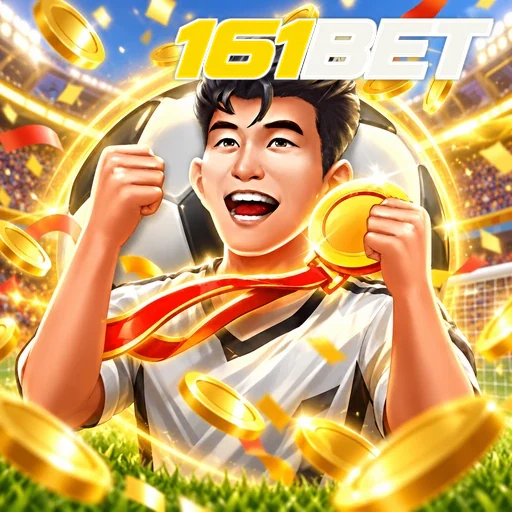 161BET — ilustração de um jogador comemorando com uma moeda