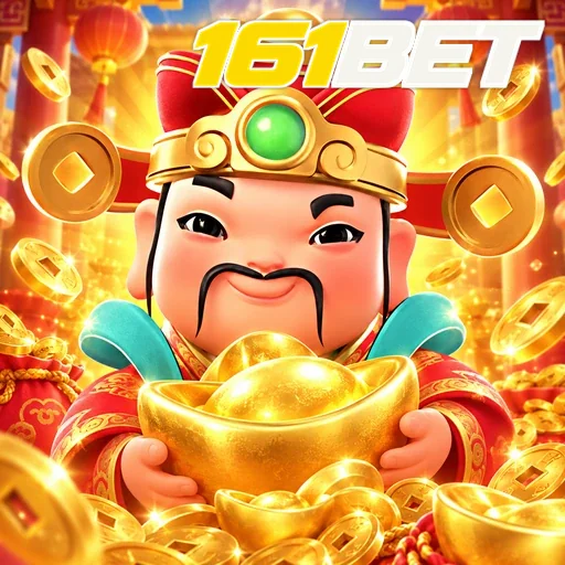161BET — ilustração de um personagem sorridente com moedas de ouro